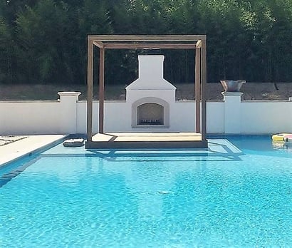 Ipe pergola at pool Memphis TN - Copy