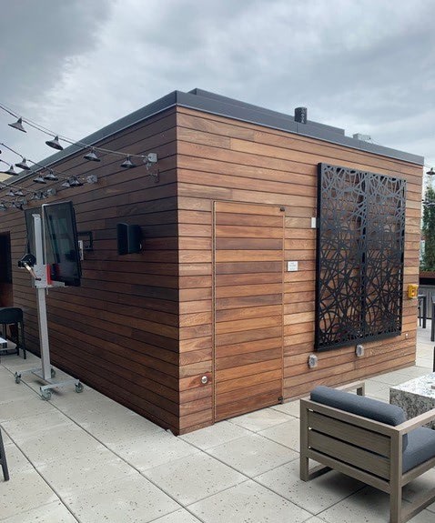 Ipe rainscreen cladding and custom outside corners-1