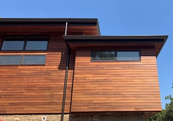 Ipe wood siding rainscreen