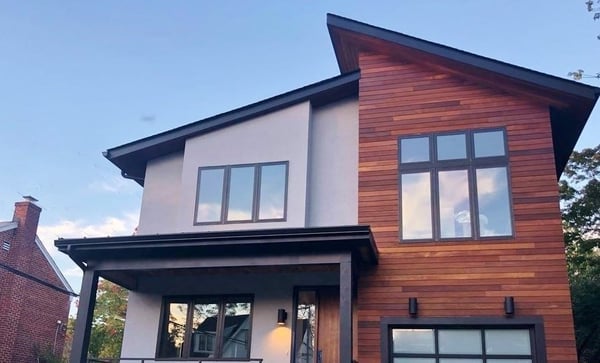 Ipe wood siding works great with EIFS and black trim-2