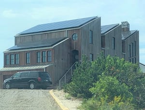 Ipe wood vertical rainscreen on Cape Cod