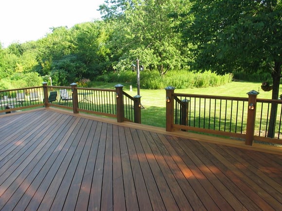 Ipe and Garapa Deck with Ipe Railing System