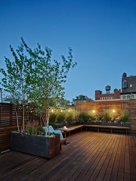 Ipe rooftop deck  Organic Gardener NYC