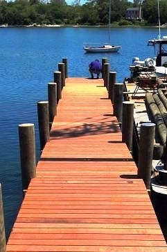 Ipe decking on dock Fisher's Island, NY