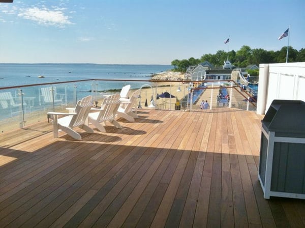 Ipe rooftop deck on beach club