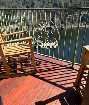 Jatoba Brazilian Cherry decking on balcony