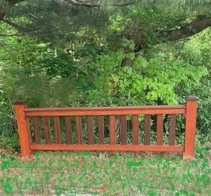 Jatoba custom fence section -closeup