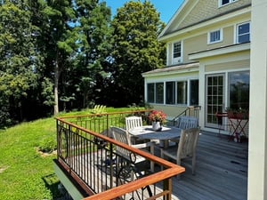 Jatoba deck unfinished and Jatoba rails finished with Penofin hardwood formula