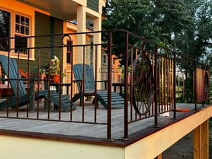 Jatoba decking on front porch