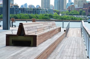 Jatoba hardwood decking railing walkway and benches