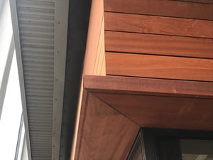 Jatoba hardwood siding and window headers