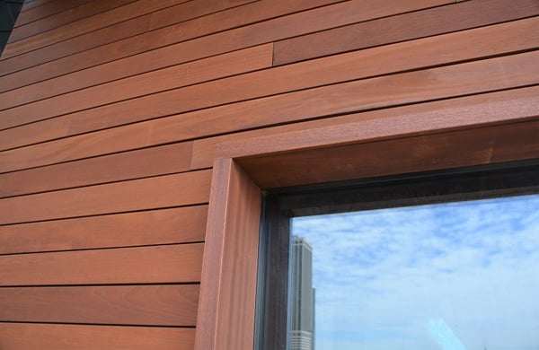 Jatoba hardwood siding and window trim