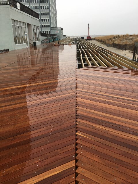 Mataverde Cumaru decking on Atlantic City boardwalk