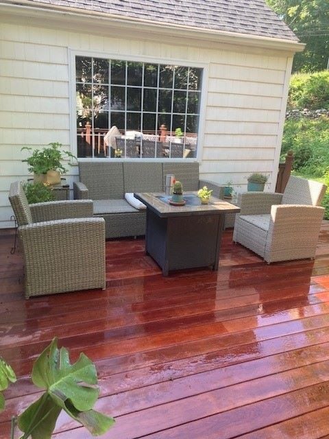 Mataverde Jatoba deck seating and relaxing area