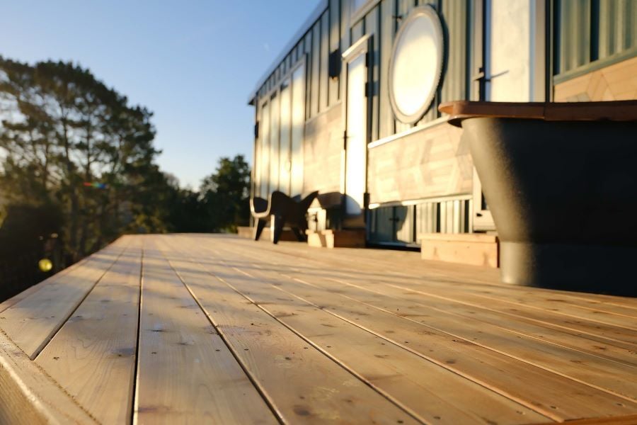 Mataverde SaferWood Cedar decking FRTW ignition resistant