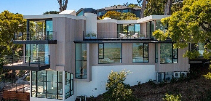 Mataverde SaferWood ThermaWood FR Hem-Fir vertical siding on San Francisco Bay