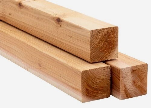 Mataverde SaferWood Western Red Cedar 4x4 posts for decks or fences approved for ground contact