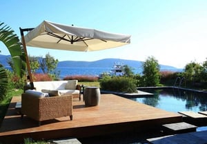 Mataverde thermally modified wood decking at pool