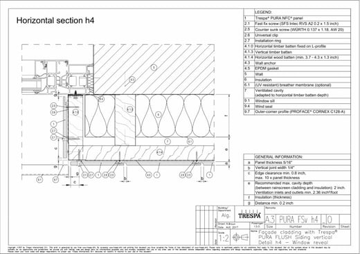 PURA Flush siding vert h4_0 Vertical Window Embrasure Detail