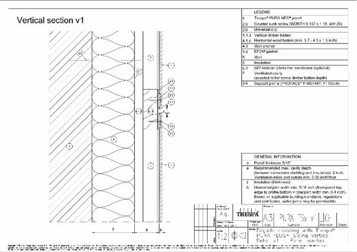 PURA Flush siding vert v1_0 Vertical Panel Overlap Detail