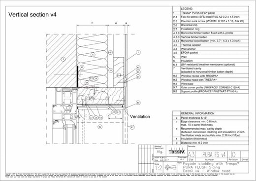 PURA Flush siding vert v4_0 Vertical Window head-Detail