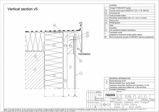 PURA Flush siding vert v5_0 Vertical Top of Wall Detail