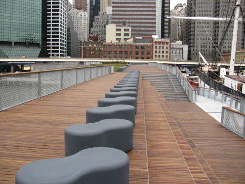 Pier 15 Cumaru decking, ramps, benches, railings and stairs-1