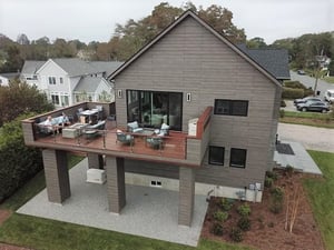 Pura NFC siding Mystic Cedar decor near the ocean