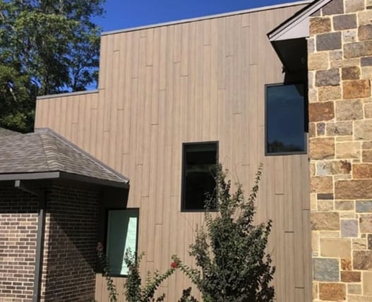 Pura NFC vertical siding installation
