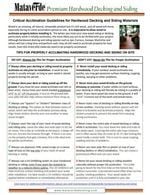 Page Icon Critical Acclimation Guidelines for Exterior Hardwoods PDF