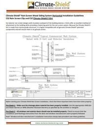 Resource icon Climate-Shield Horizontal Installation Guide for CS2 and CSZ Z-Girt