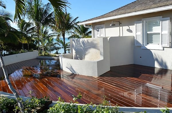 Ipe hardwood deck in the Bahamas
