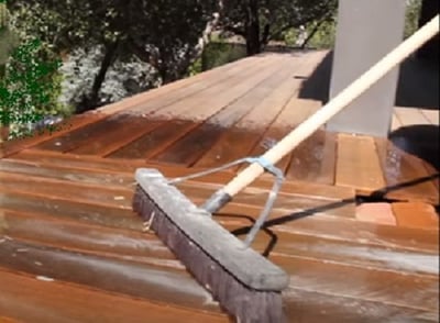 Sweep the deck to remove debris-1