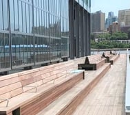 FSC Jatoba benches and decking Pier 17 NYC