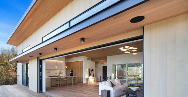 ThermaWood FR Hem-Fir Siding exterior soffit fire retardant treated with SaferWood Thermex-FR