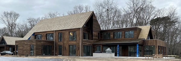 Mataverde Thermally Modified Hem Fir rainscreen siding installed with Climate-Shield Wood Rainscreen System