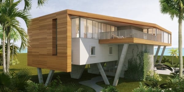 The architect rendering of the Tree Tops house. This project won the AIATC Design Honor Award 2020 (Photo courtesy of Hughes Umbanhower Architects)