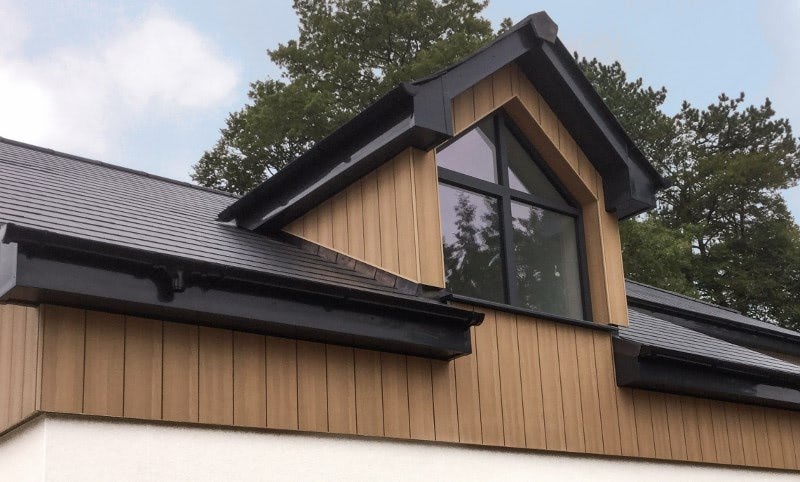 Trespa Pura NFC Classic Oak using a vertical installation