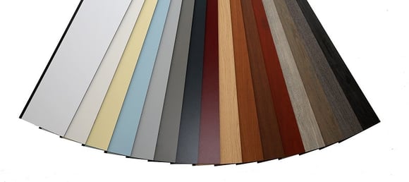Entire palette of Trespa Pura cladding decors