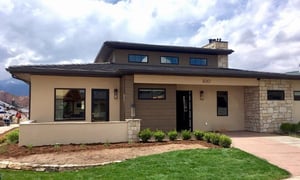 Trespa Pura siding is the star of this mixed cladding facade