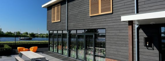 Trespa Pura siding on waterfront residence