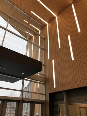 Trespa Pura siding installed vertically