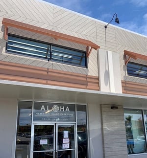 Trespa Pura Siding Siberian Larch Hawaii Storefront