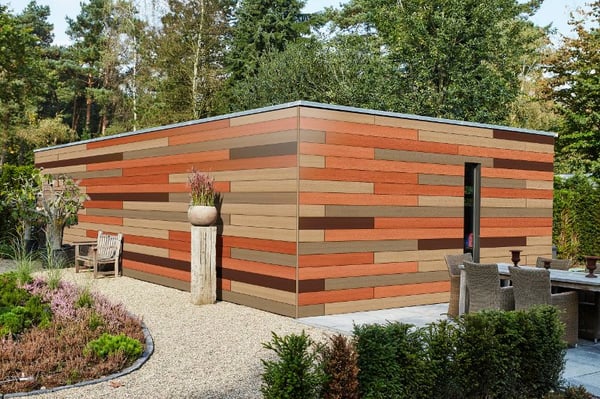 Trespa Pura NFC siding project with multiple decors