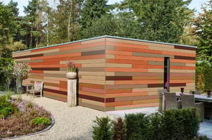 Trespa Pura NFC siding project with multiple decors