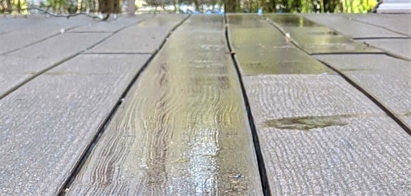 Trex Condensation warped planks close up detail planks