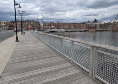 Weathered Ipe boardwalk in MA