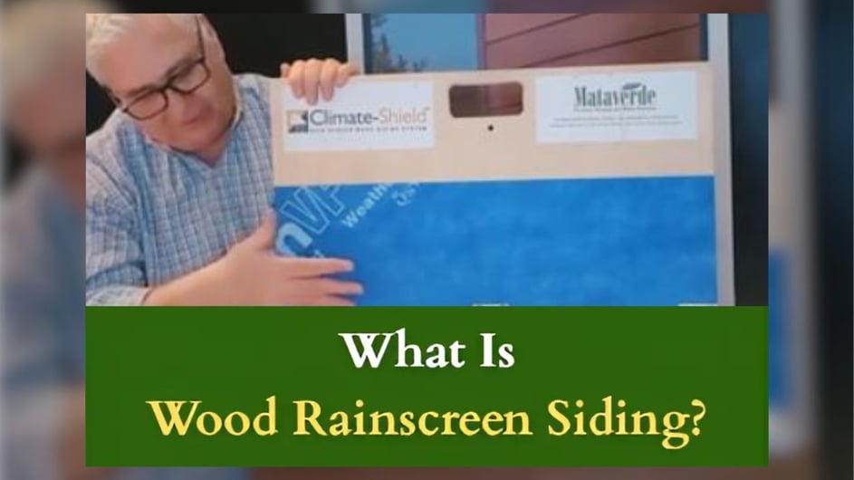 A screenshot from "what is a rainscreen siding system" video