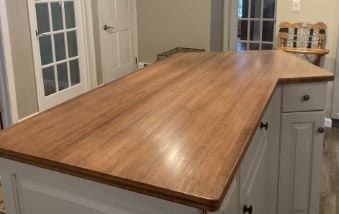 bamboo countertop for kitchen island-1