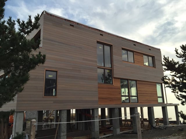 Red cedar siding with Climate-Shield rain screen